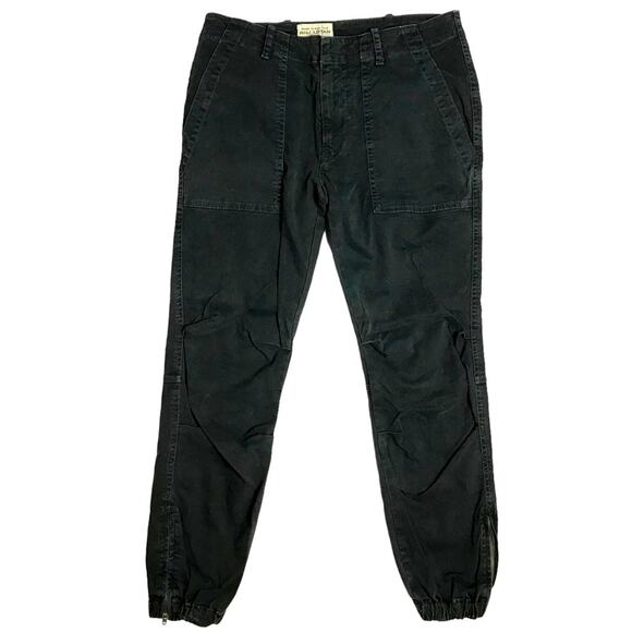 Nili Lotan Cropped Military Jogger Ankle Zipper Carbon Charcoal Black Pants 2 - Picture 3 of 13